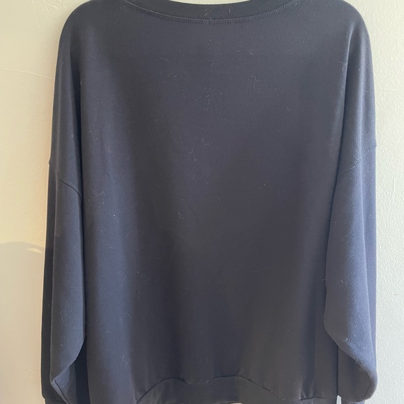 Alo Black V-Neck Sweatshirt - Picture 2 of 3